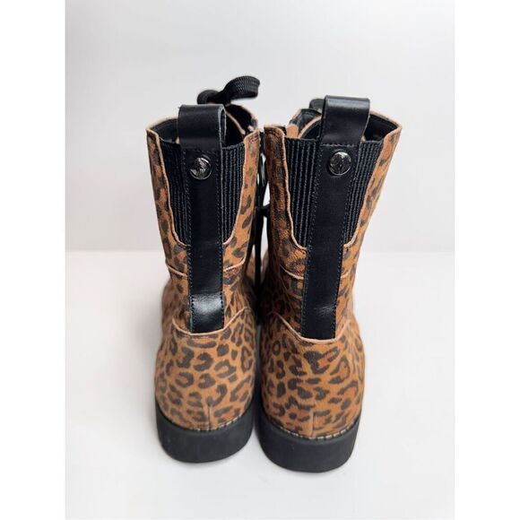 Donald Pliner Boots Size 7 Leather Animal Print Classic Hiker Design Suede NEW - Picture 6 of 10